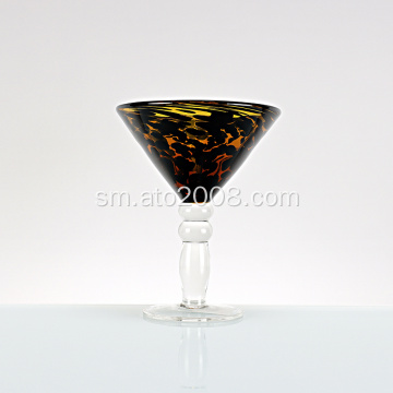 Leopard lolomiina Margartata Glass Amber Martini Glass